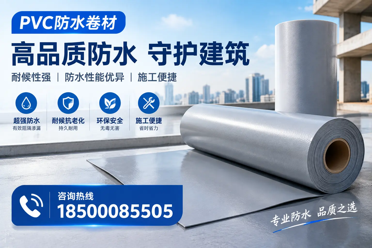 PVC防水卷材的防水效果评测，适合娄底的科学依据